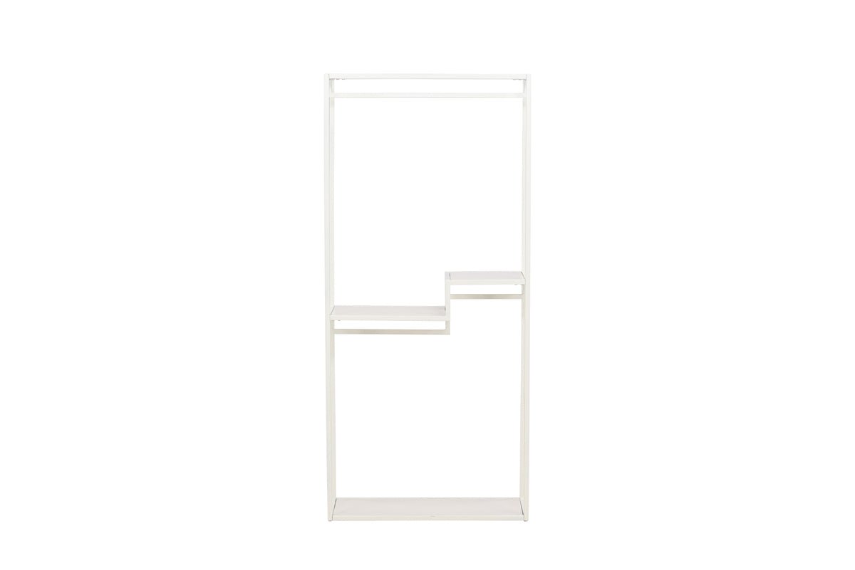 Garderobe Narell – Open kledingrek in Beige met planken