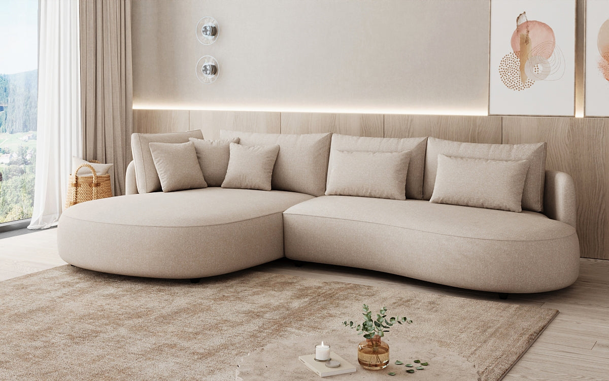 Designer hoekbank Ando Mini in structuurstof