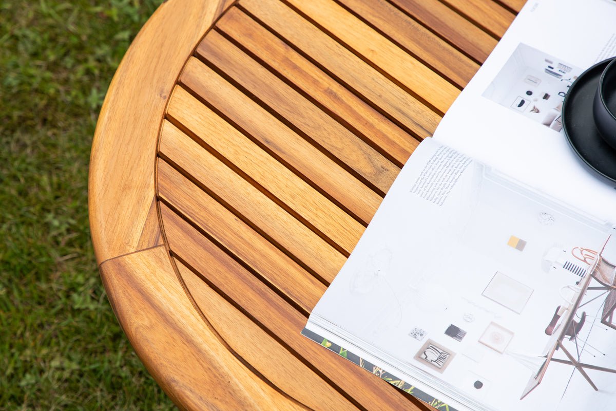 Tuintafel Hewa - Ronde bijzettafel van acaciahout