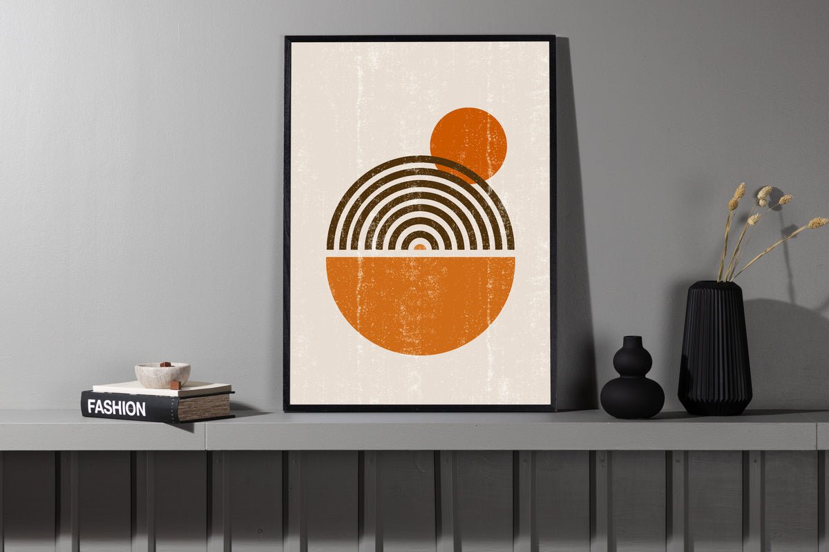 Poster Oranje Bal van hoogwaardig papier