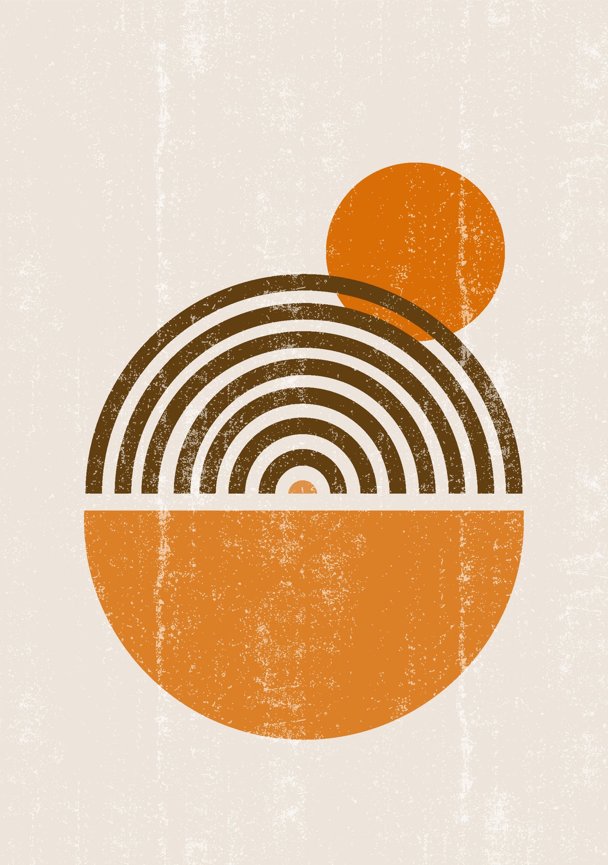 Poster Oranje Bal van hoogwaardig papier