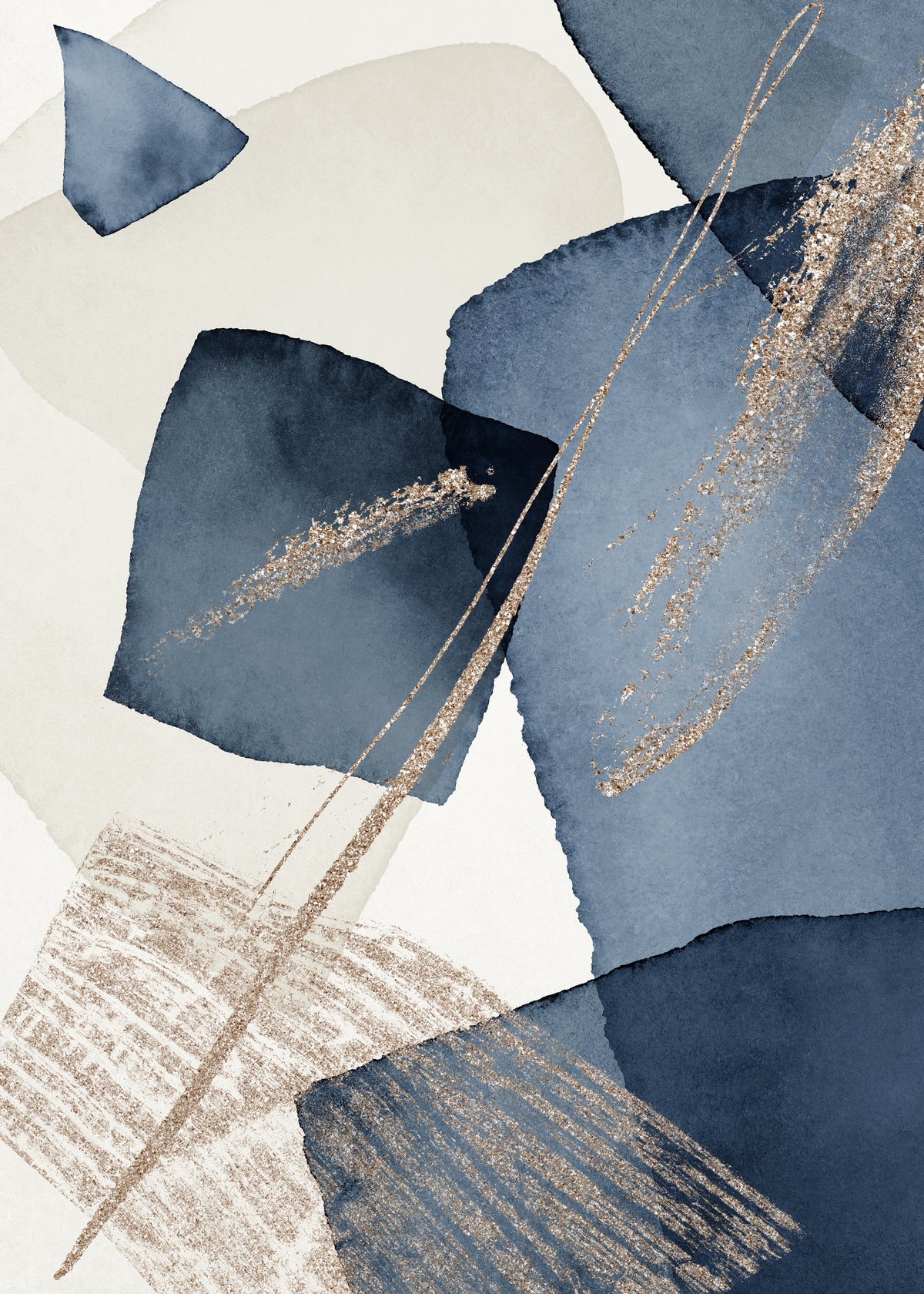 Poster Bleu van hoogwaardig papier