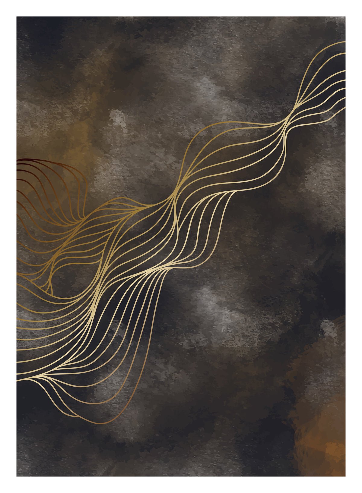 Poster Golden Dust van hoogwaardig papier