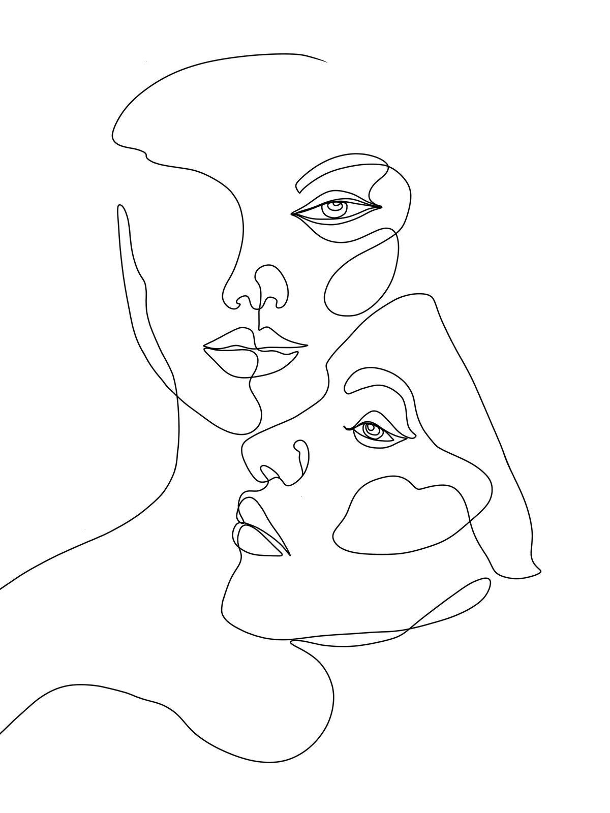 Poster Duett van hoogwaardig papier