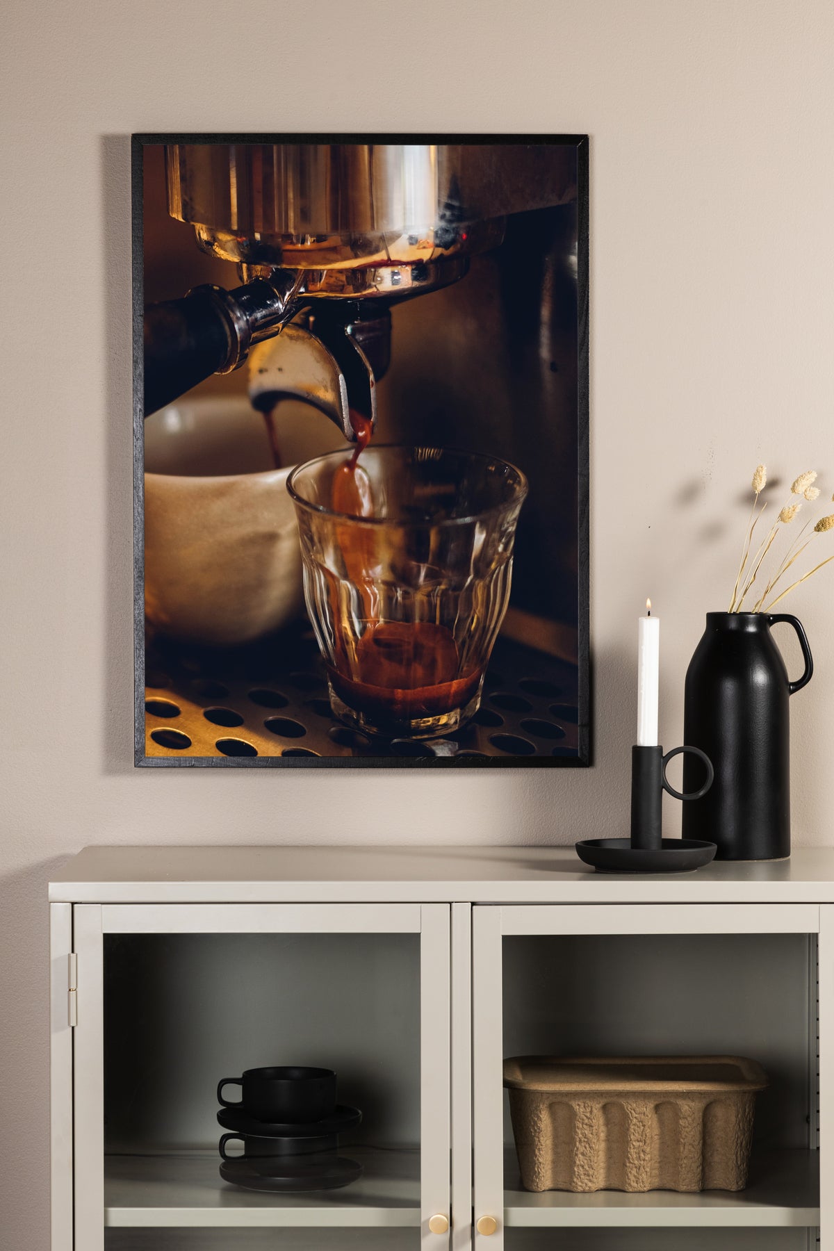 Poster Koffiekunst van hoogwaardig papier