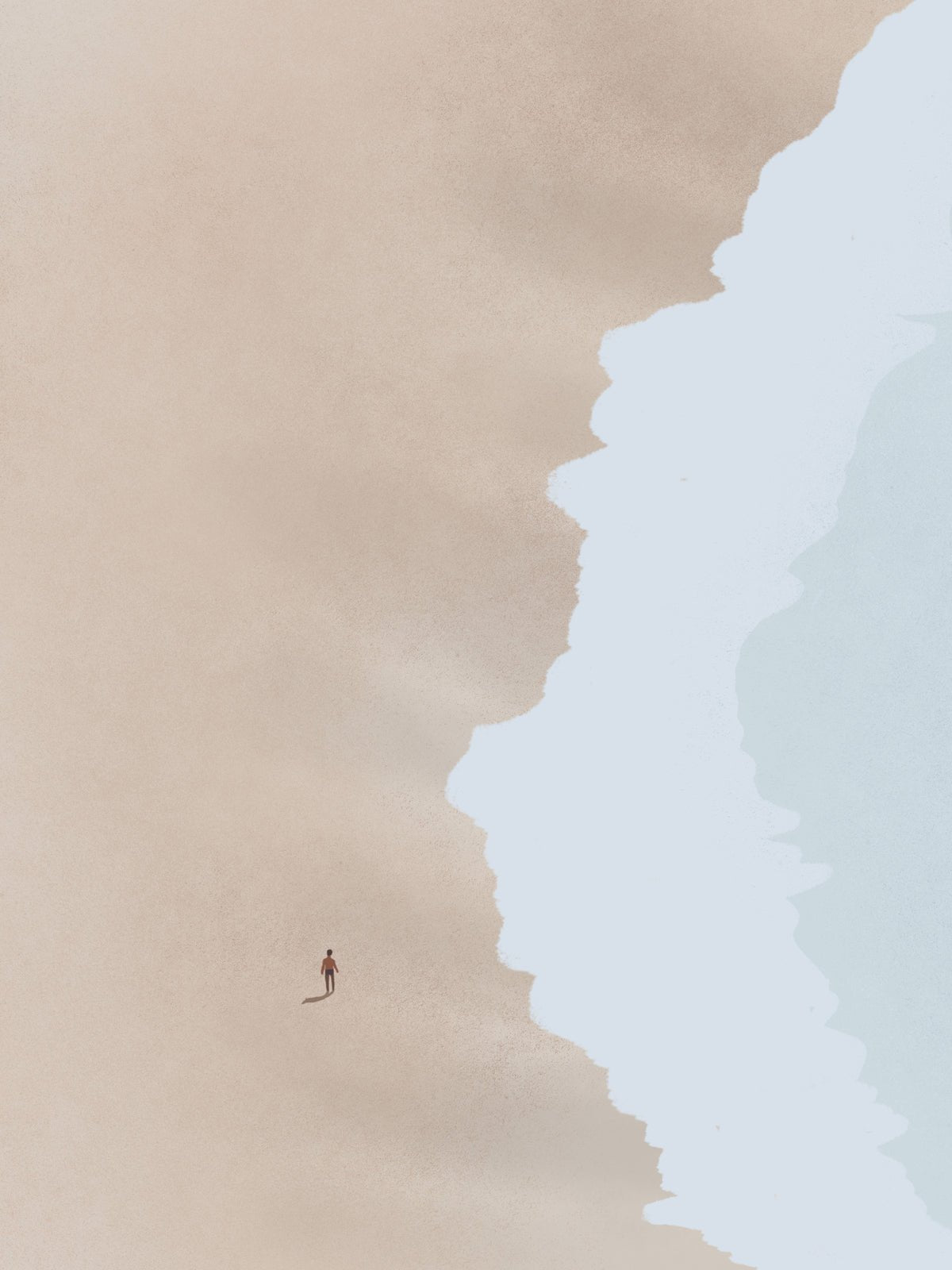 Poster Zeegolven van hoogwaardig papier