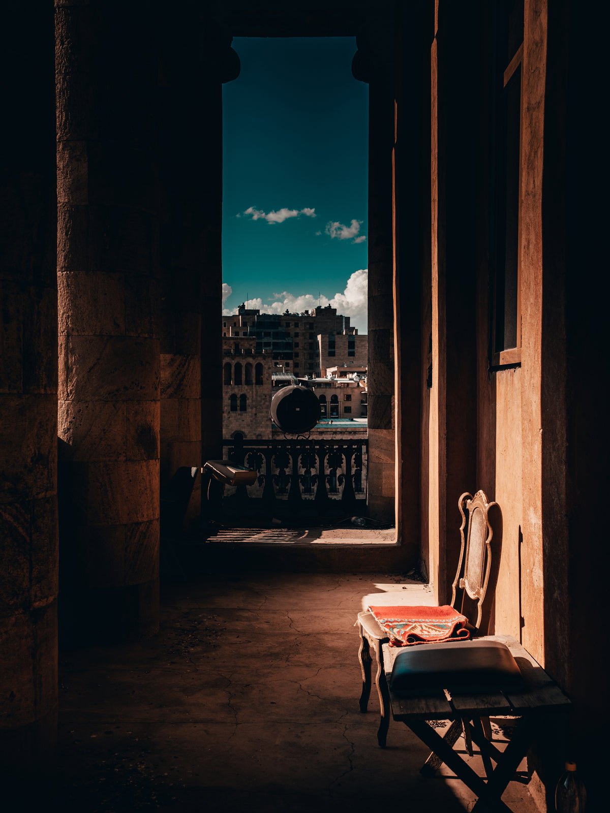 Poster Morning View van stevig papier