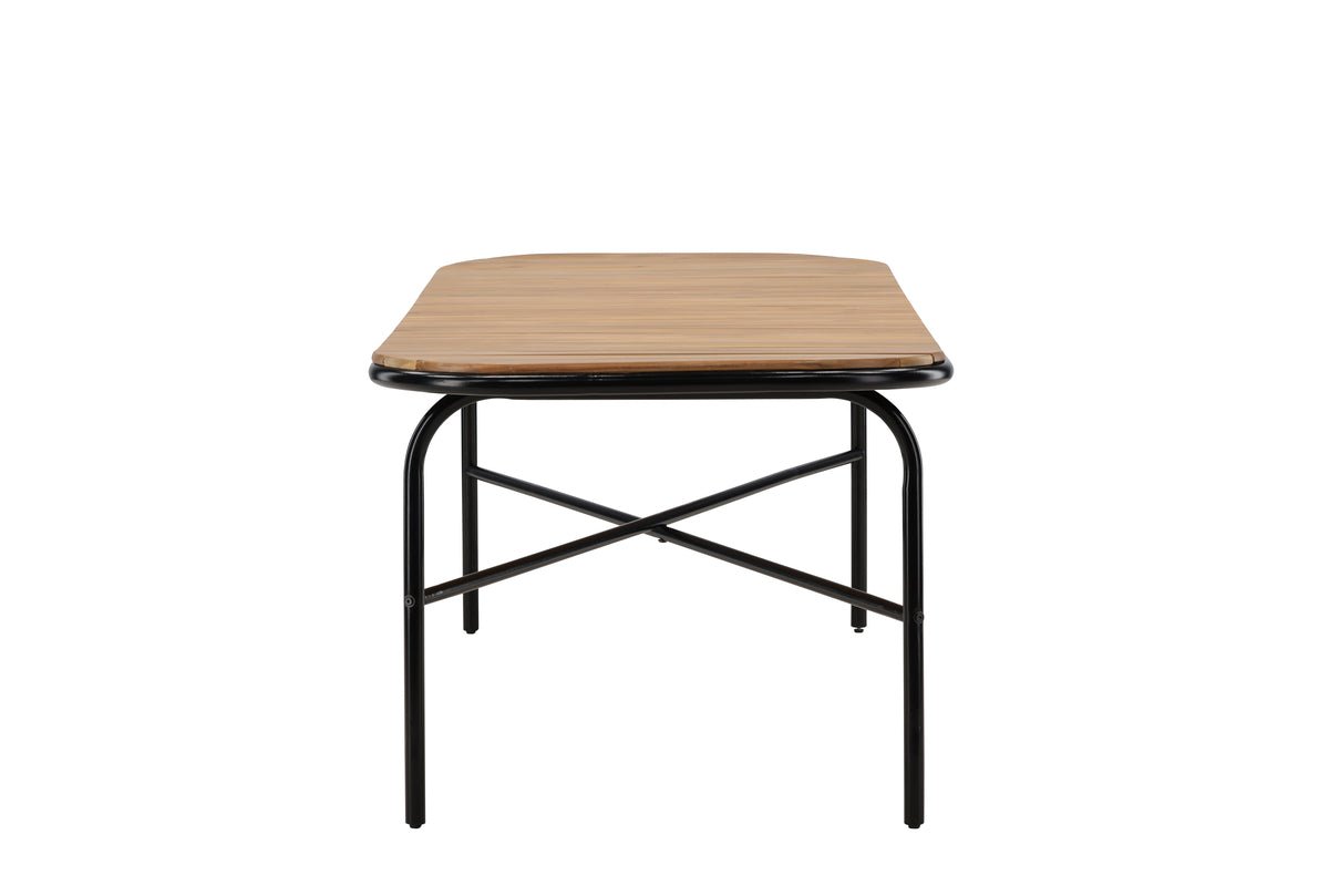 Tuin eettafel Lumo - 200x90 cm met acaciahouten tafelblad in natuurlijke look