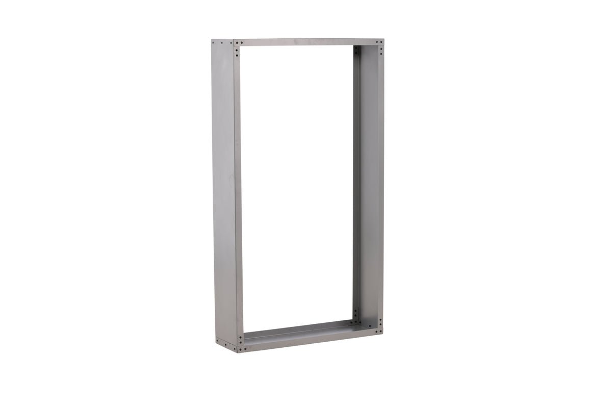 Outdoor houtstapelhouder Billi - van zilverkleurig staal