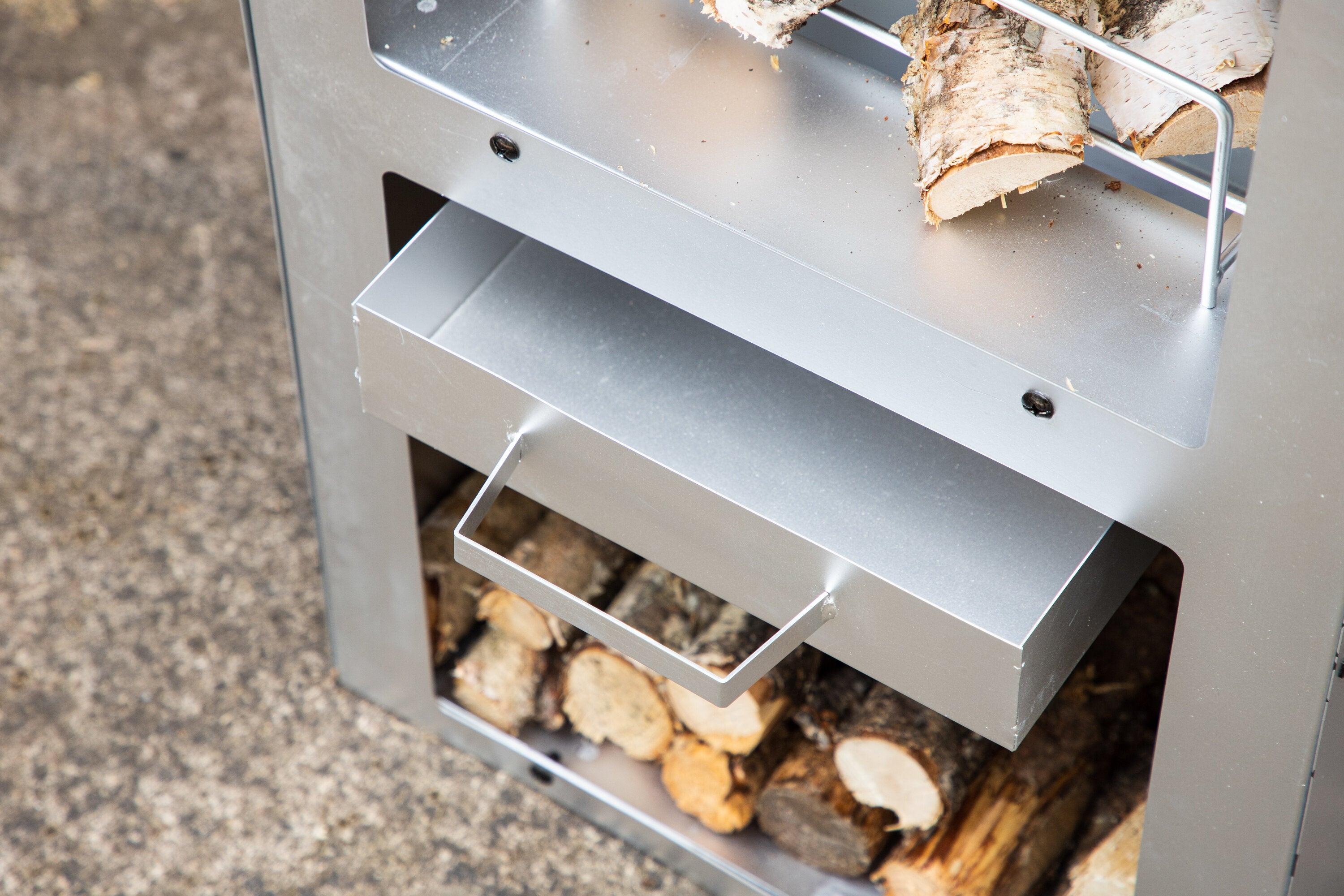 Terraskachel Lio - van zilverkleurig staal