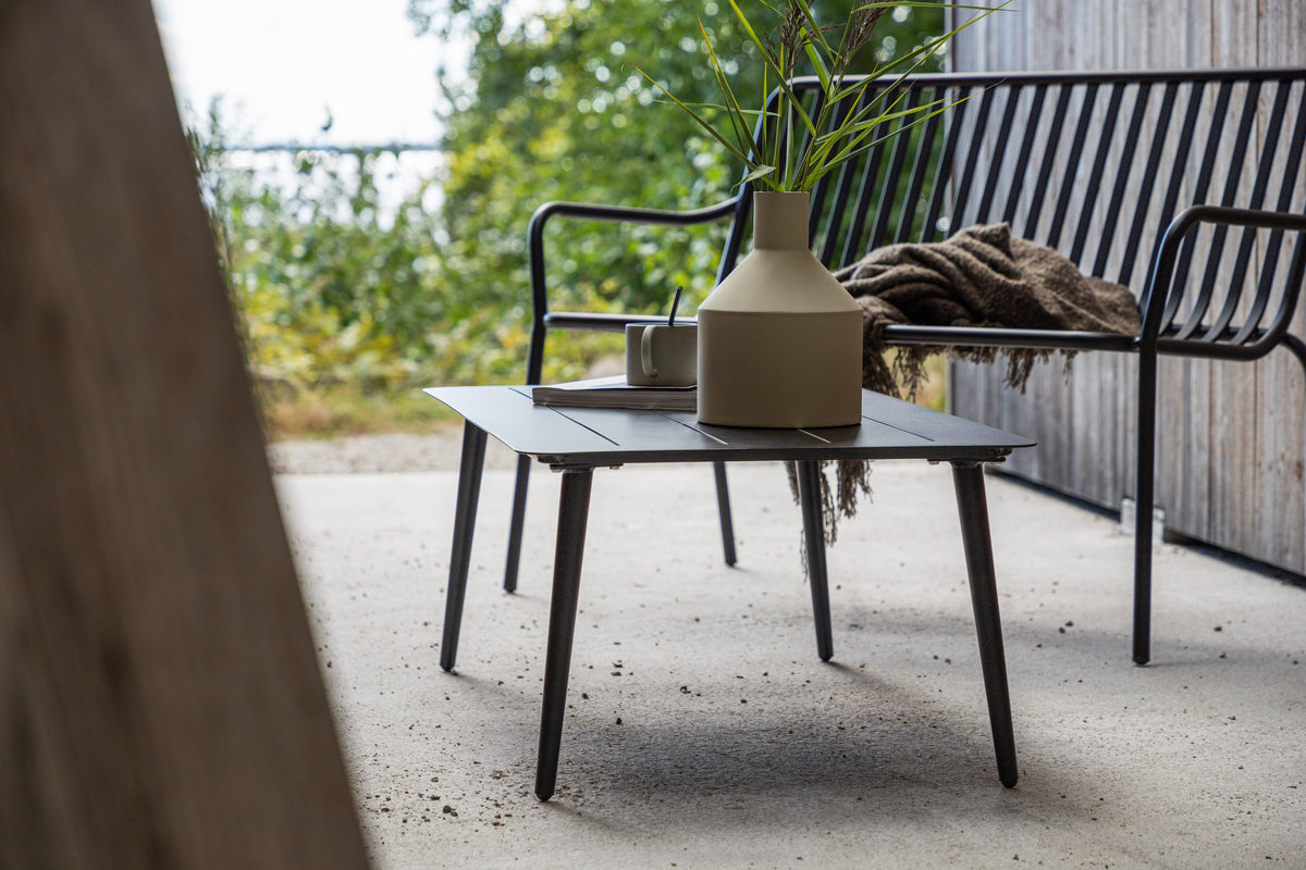 Tuin salontafel Rhodos - van zwart aluminium