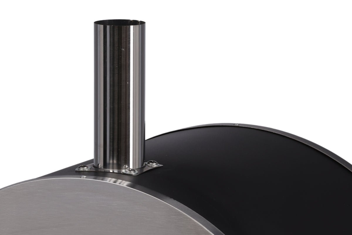 Pizzaoven Parma - van staal, roestvrij staal en keramiek in zilver