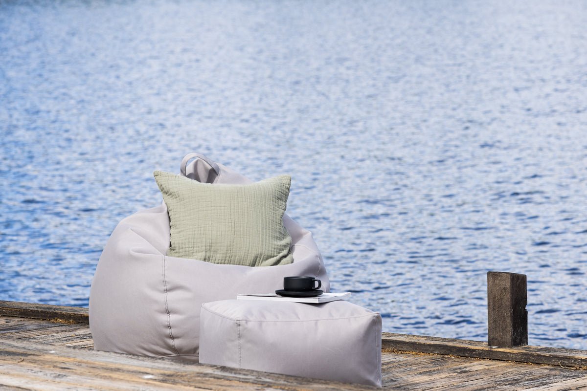 Tuin Zitzak Lago - van polyester in Beige