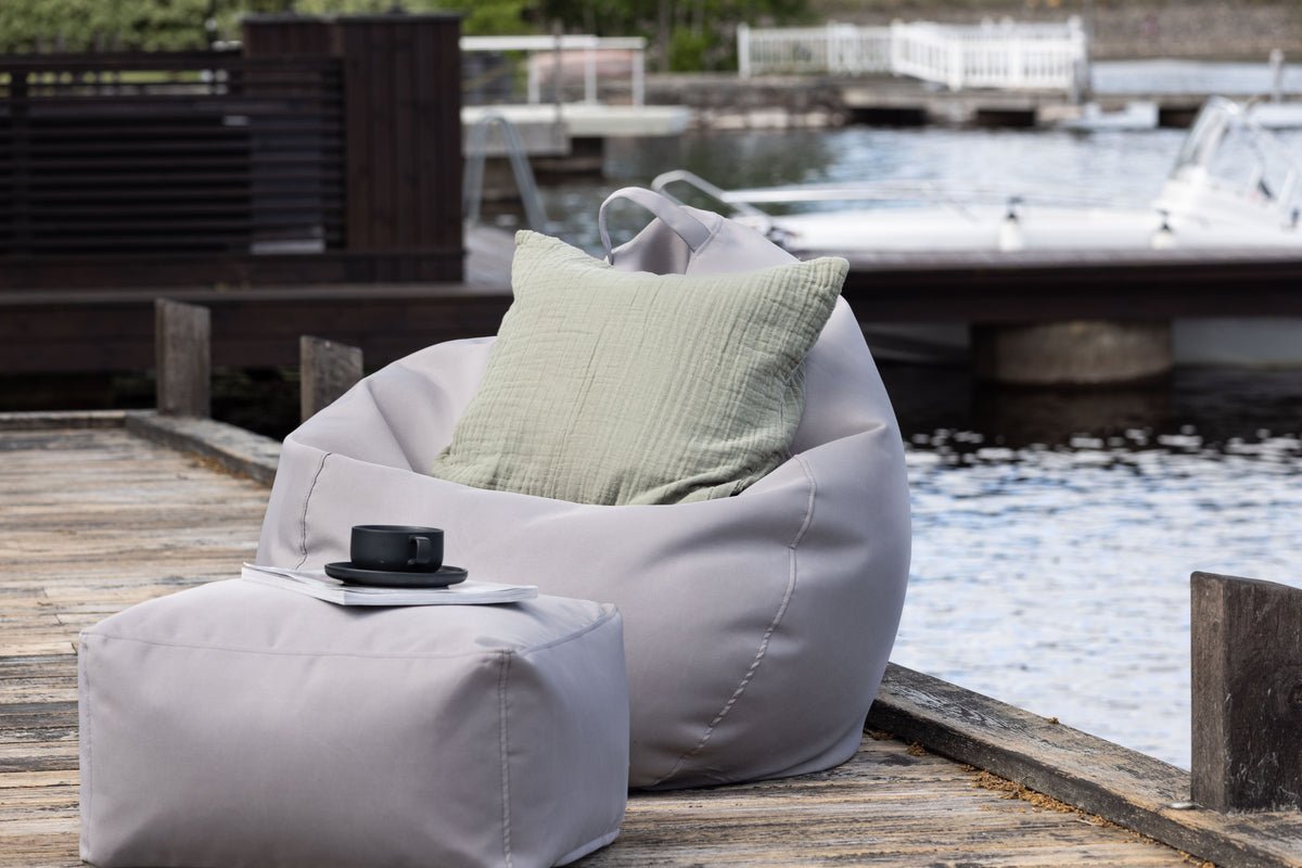 Tuin Zitzak Lago - van polyester in Beige