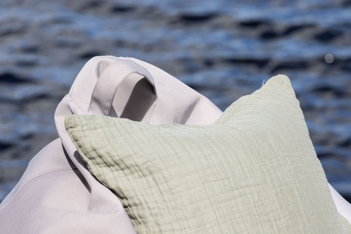 Tuin Zitzak Lago - van polyester in Beige