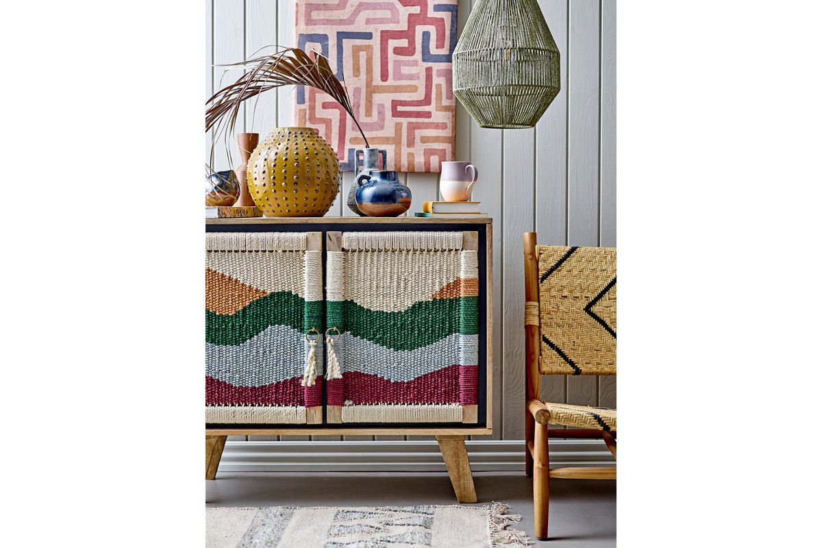 Vaas "Gresto" - grijze keramische vaas met patroon