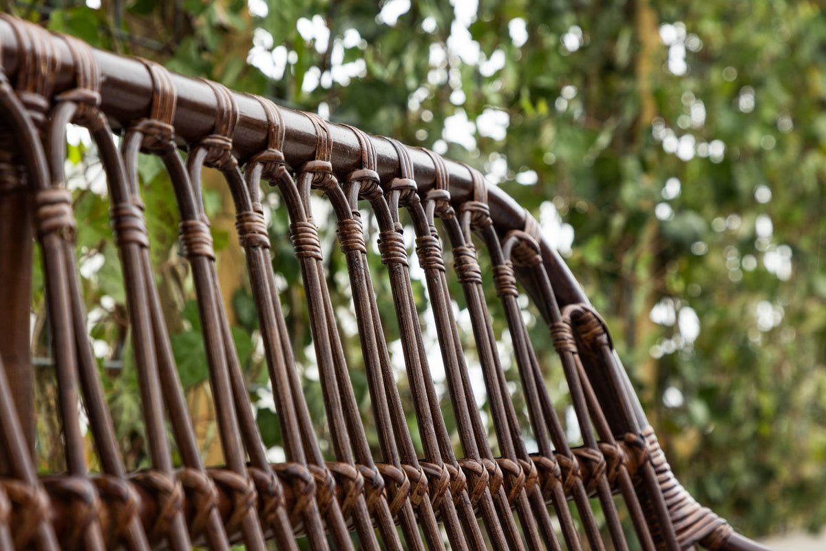 Tuinbank Tobias - Van rotan in de kleur Donkerwalnoot