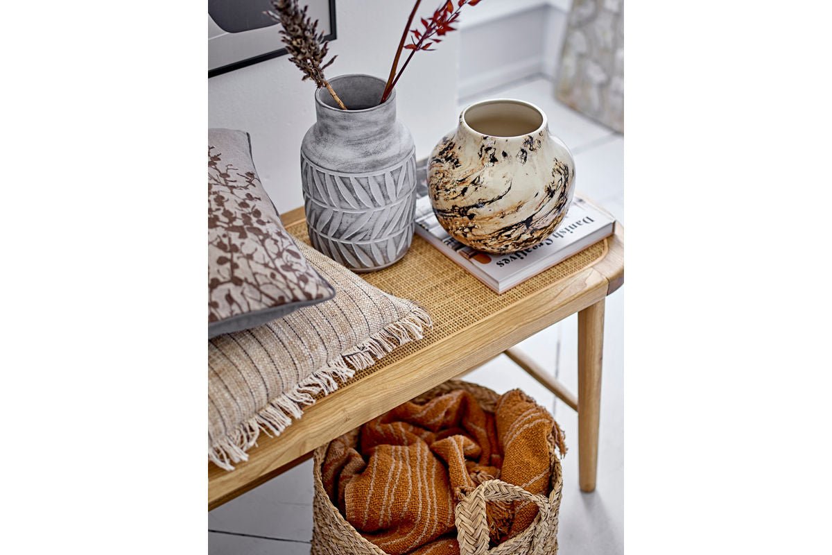 Vaas "Gypsi" - grijze stofeffect van keramiek