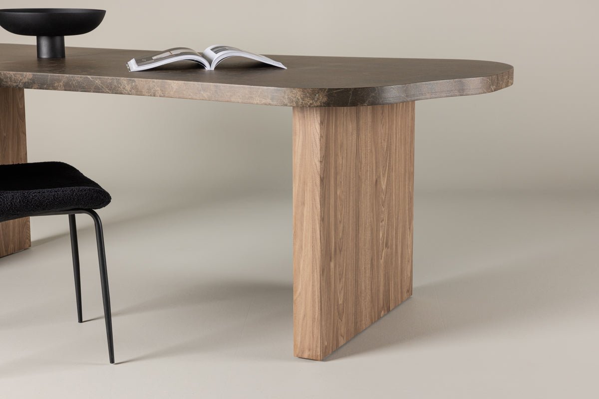 Eettafel Mera - in bruine marmerlook