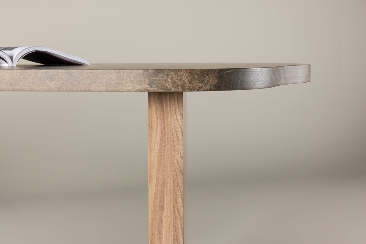 Eettafel Mera - in bruine marmerlook