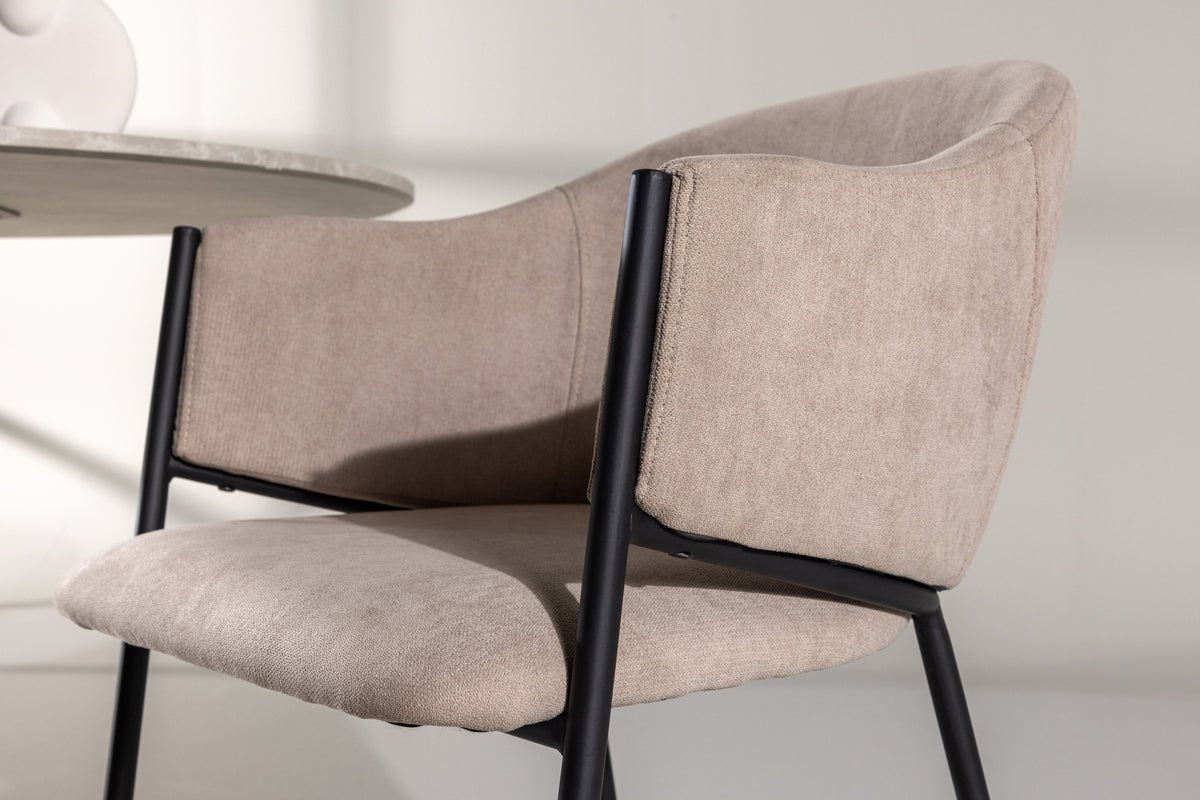 2-delige set - Stoel Nivia in natuurlijk design