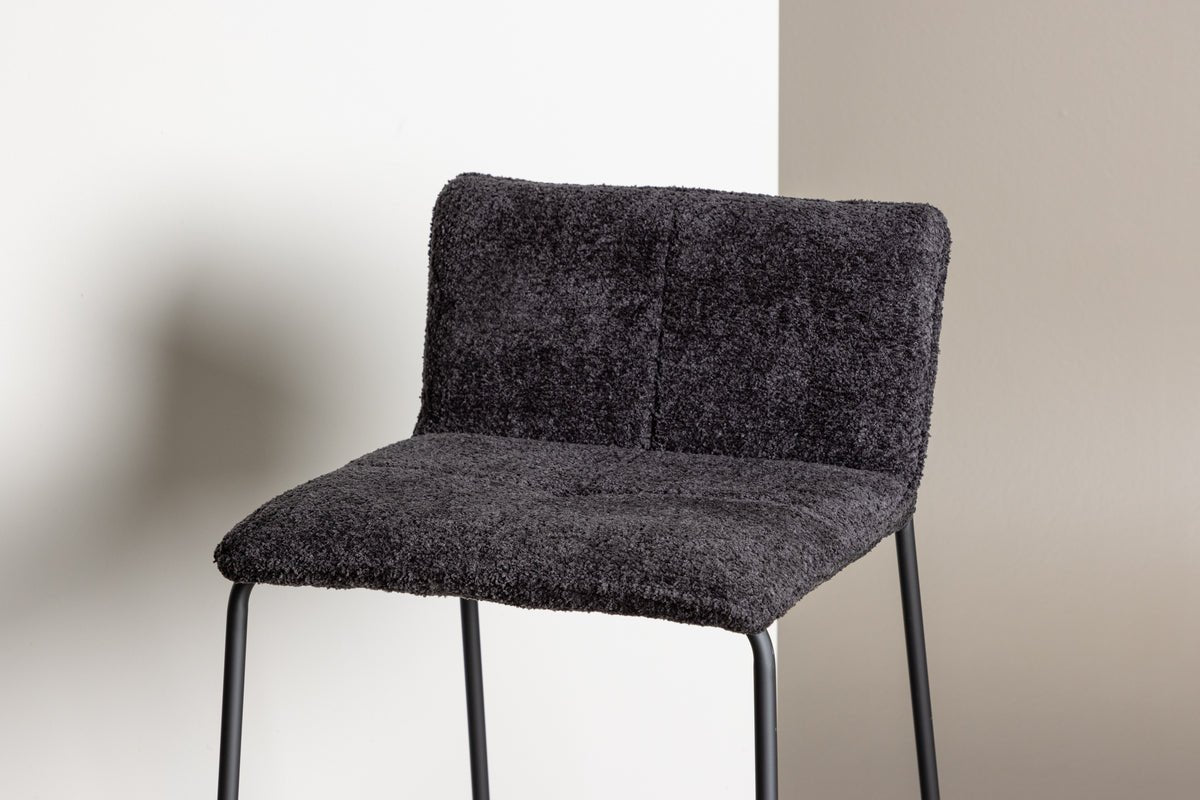 2-delige set - Barkruk Bombay met bouclé-zitting