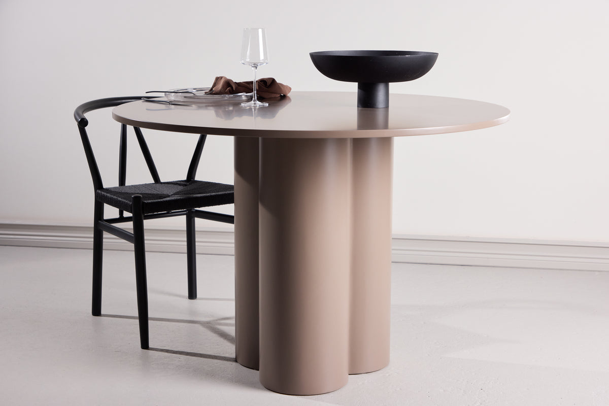Eettafel Cavallo – Ronde tafel Ø110 cm in Donkerbruin