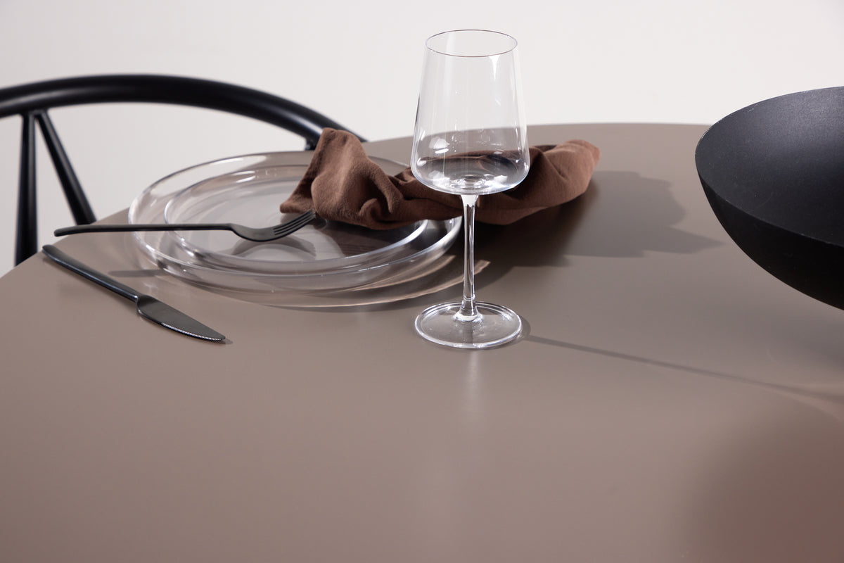 Eettafel Cavallo – Ronde tafel Ø110 cm in Donkerbruin