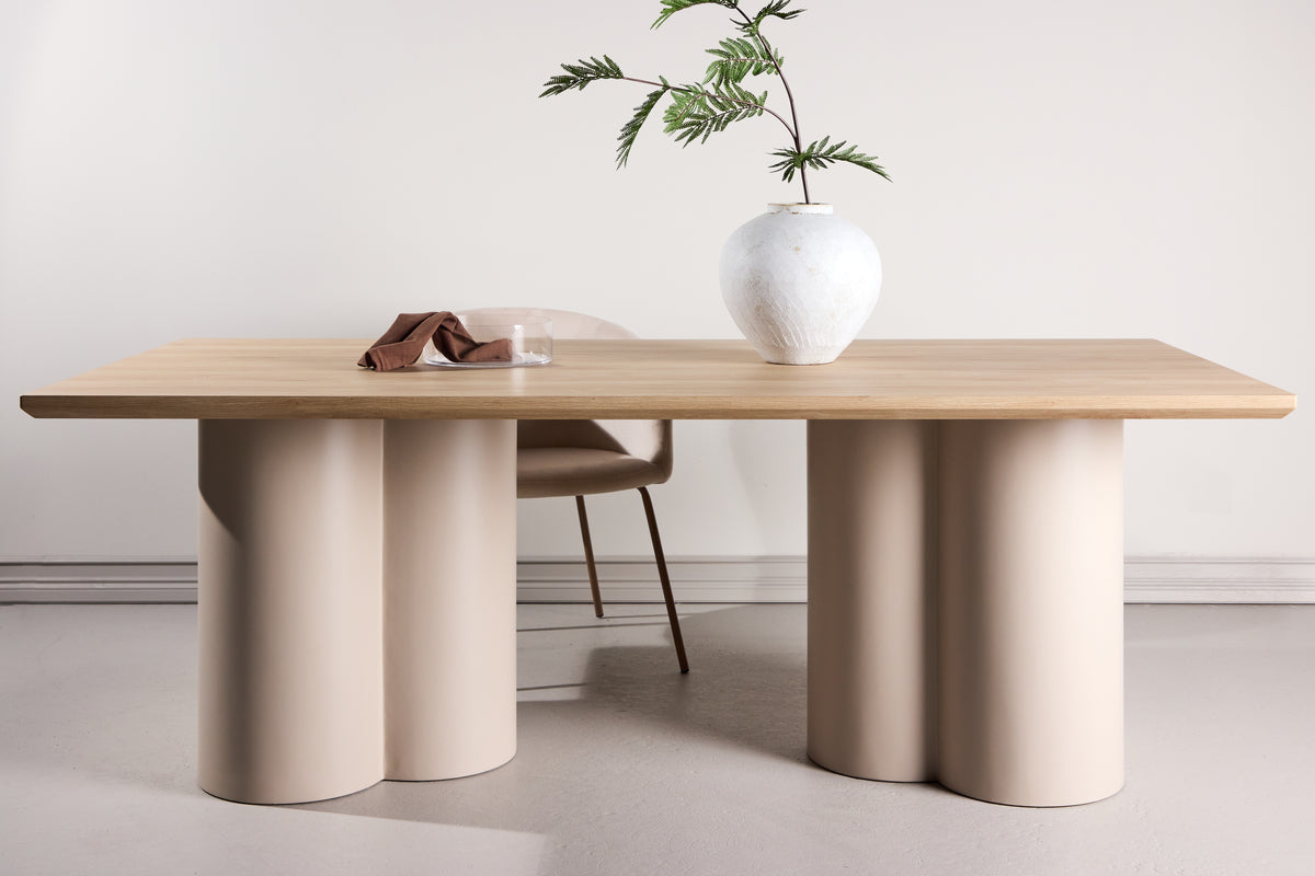 Eettafel Belluno – Rechthoekige tafel 210 × 100 cm in Whitewash