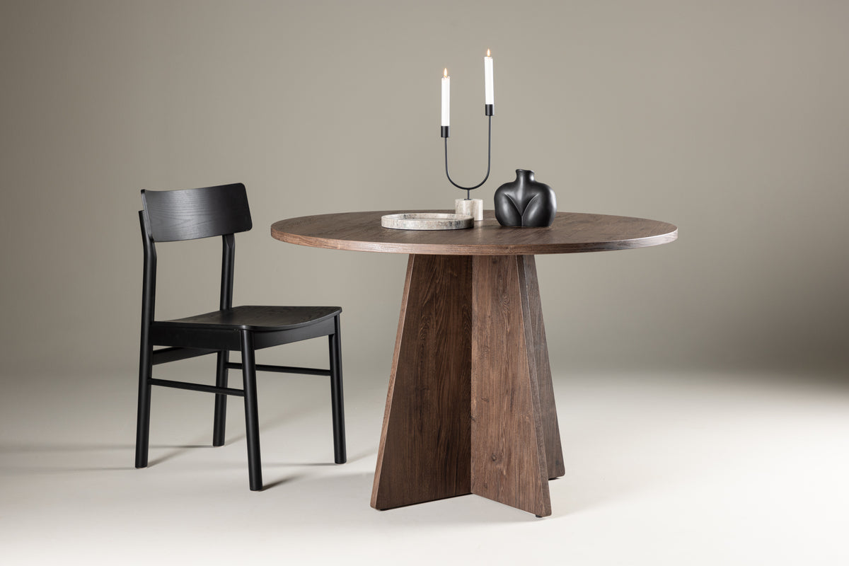 Eettafel Liora - elegante mokka-afwerking brengt warmte in de ruimte