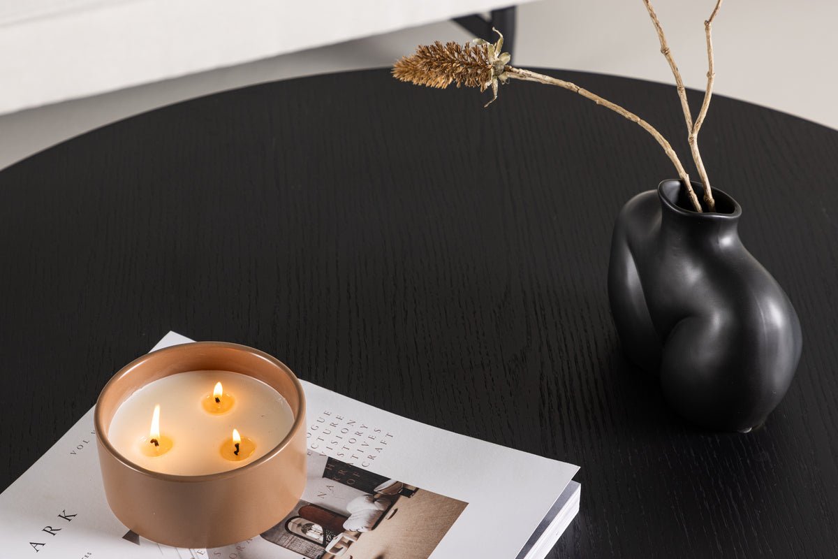 Salontafel Navaro Big - Ronde tafel in houtlook