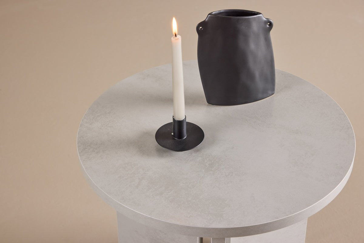 Salontafel Heroli - stijlvolle ronde tafel met asymmetrische voet