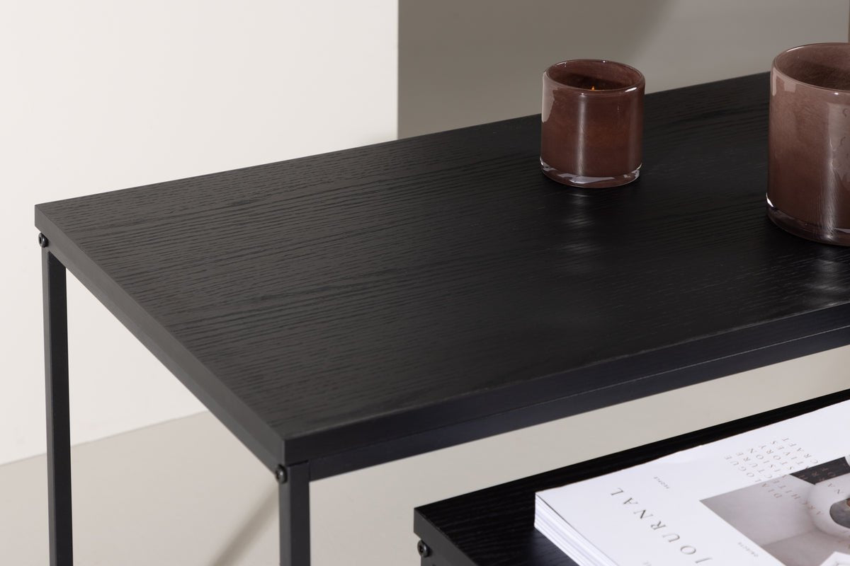 Salontafel Fernando - in houtlook met stalen frame