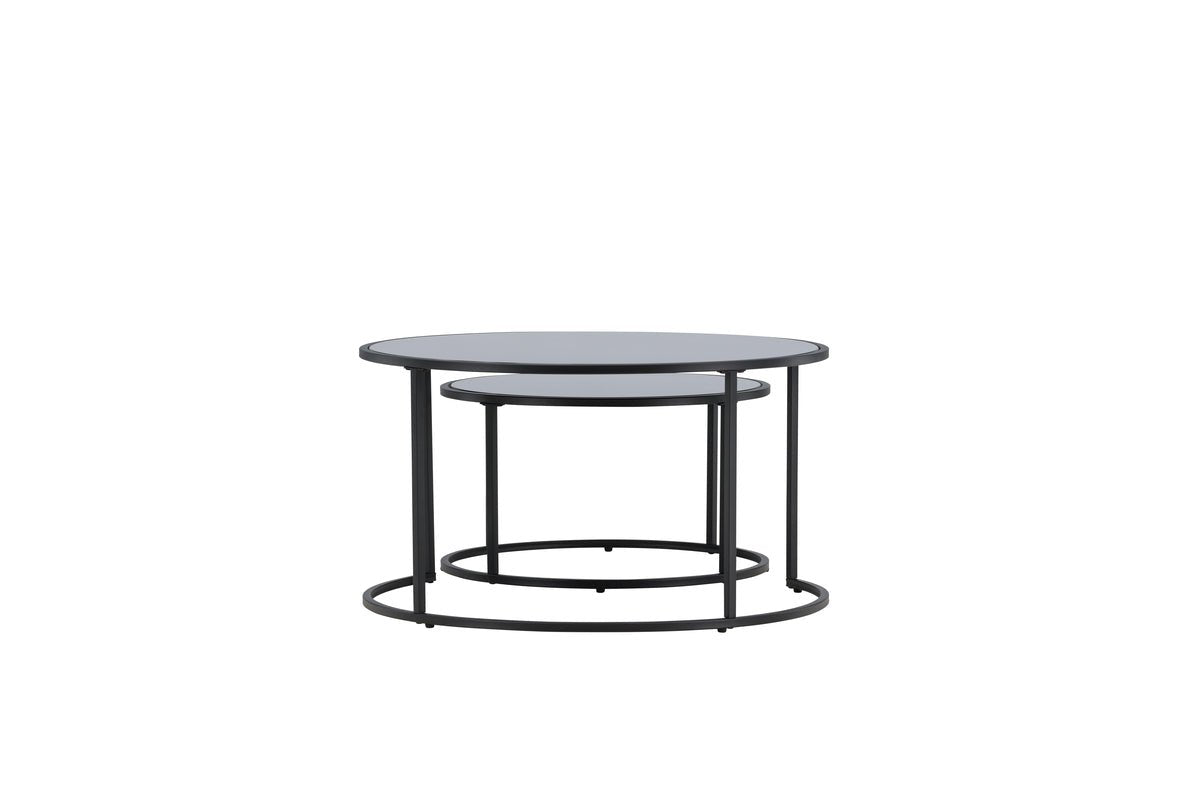 Salontafel Franco - met zwarte glazen platen