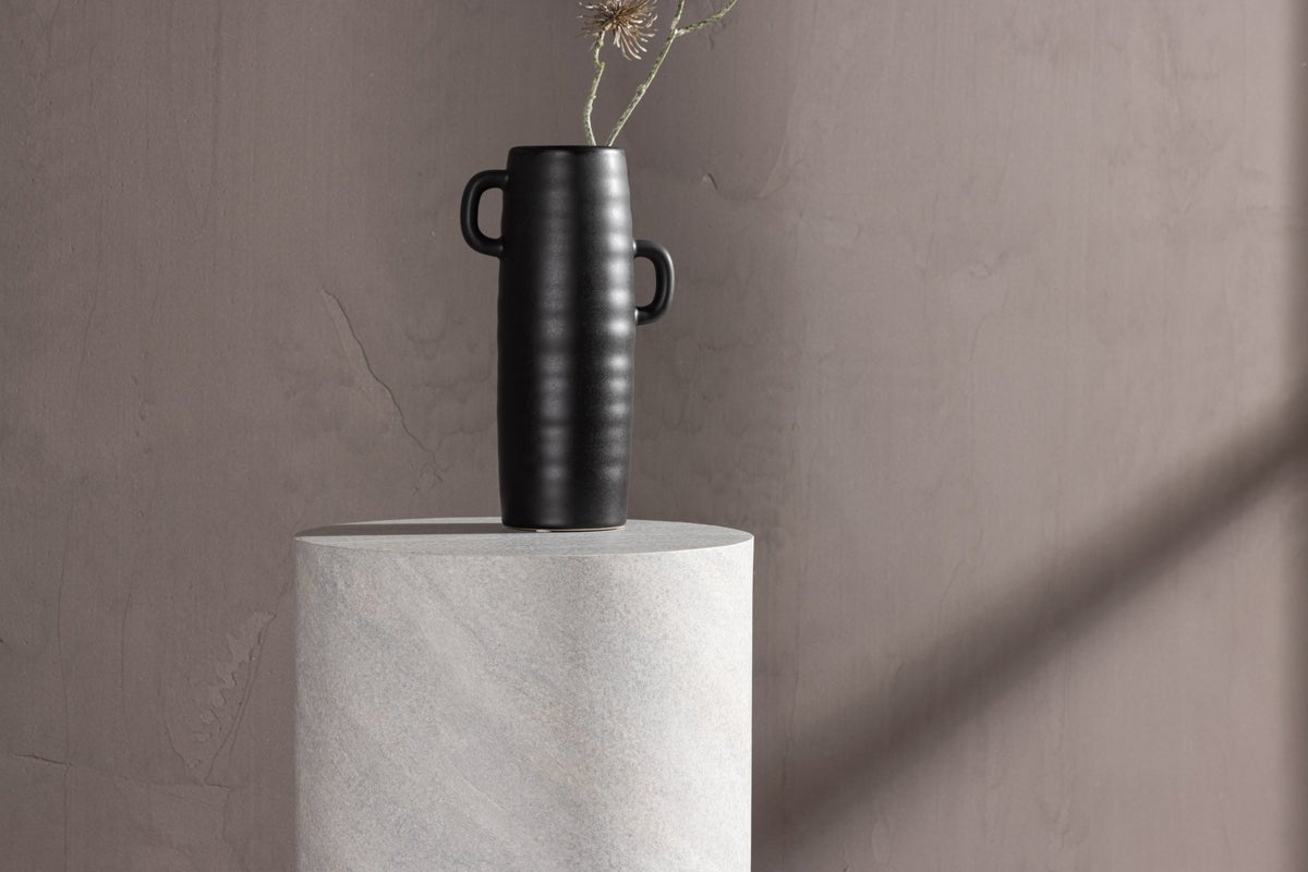 Salontafel/bijzettafel Marlo - cilindervorm in grijs