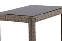 Tuinbare Bartisch Bärbel - Hoge tafel van rotan met glazen blad