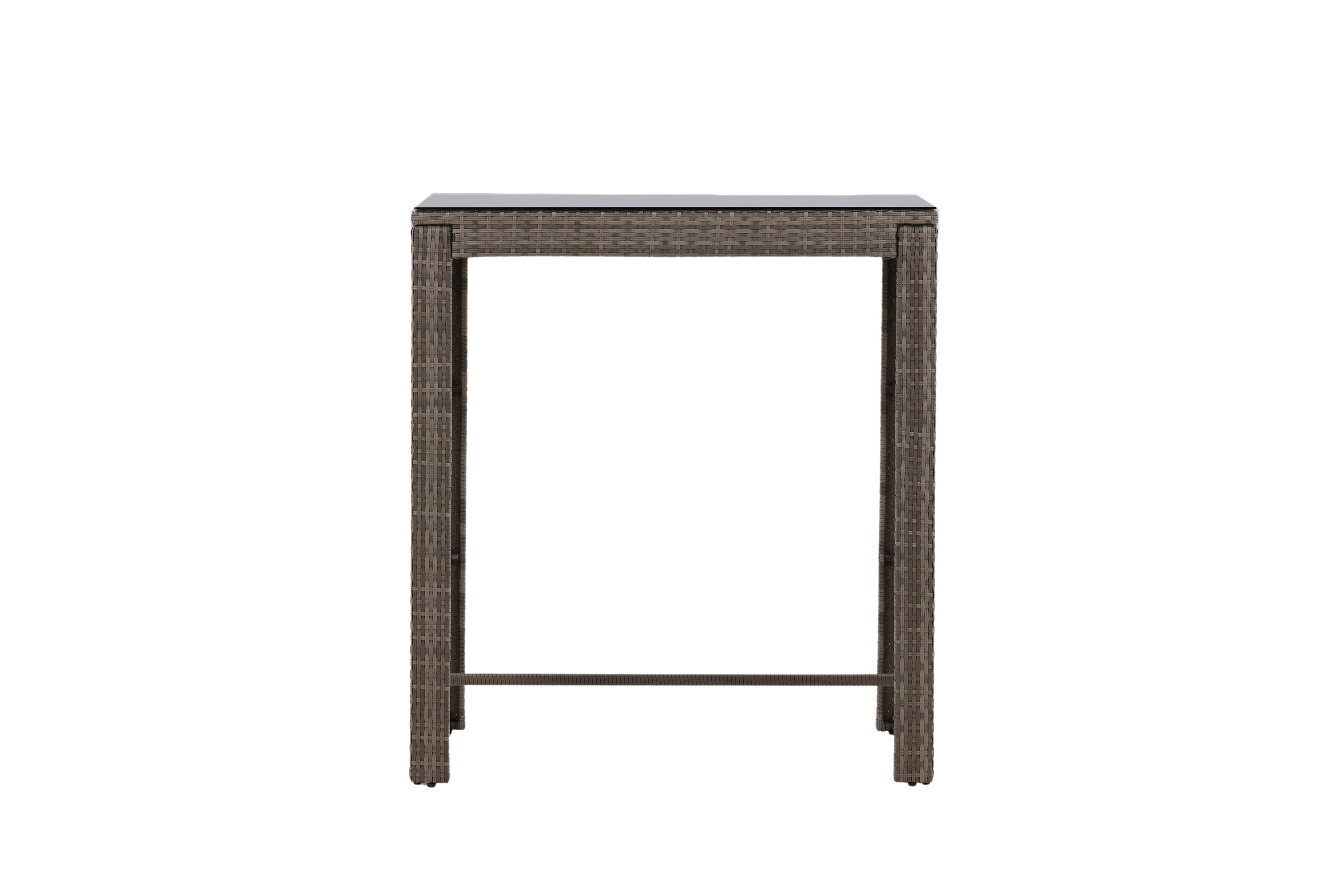 Tuinbare Bartisch Bärbel - Hoge tafel van rotan met glazen blad