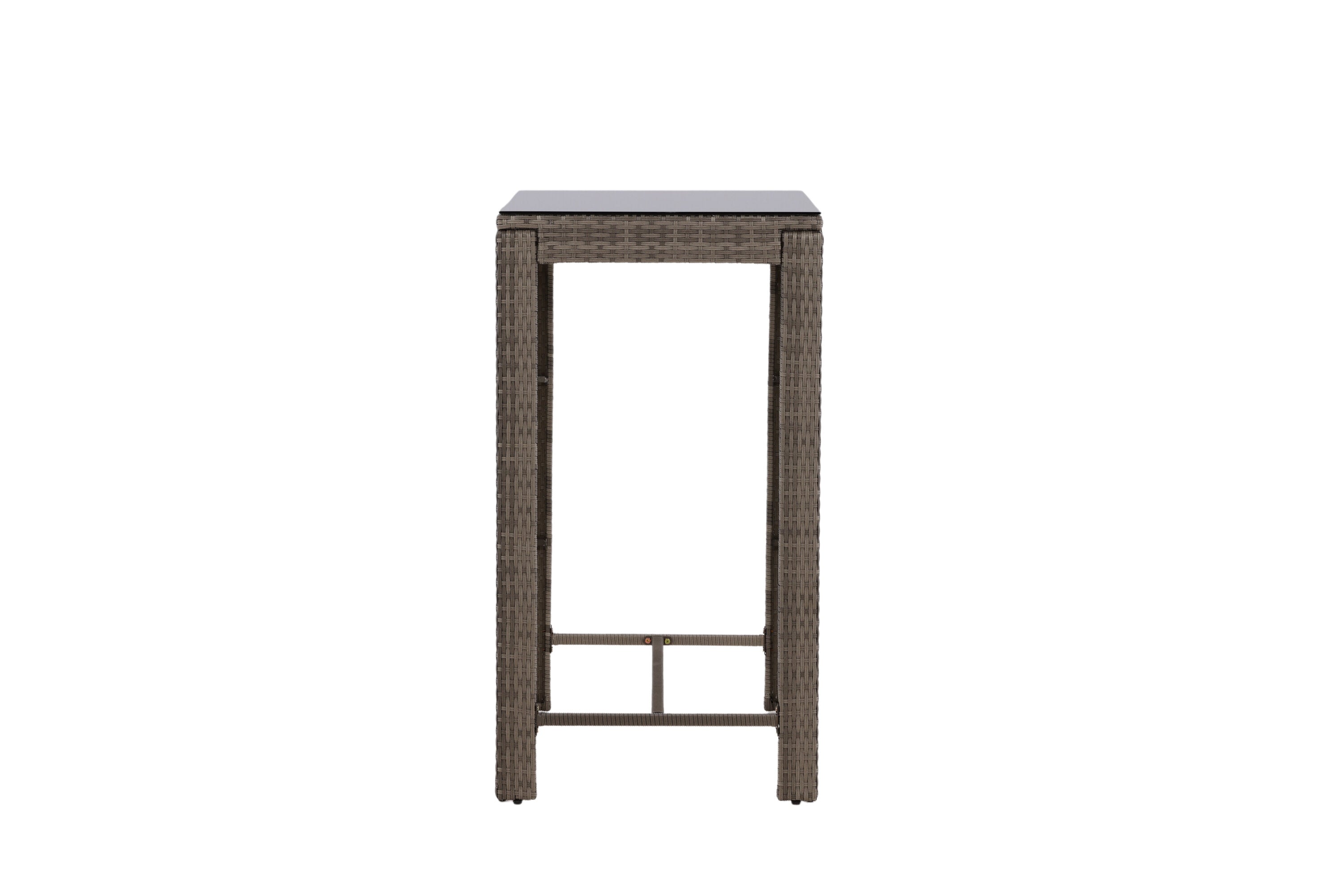 Tuinbare Bartisch Bärbel - Hoge tafel van rotan met glazen blad