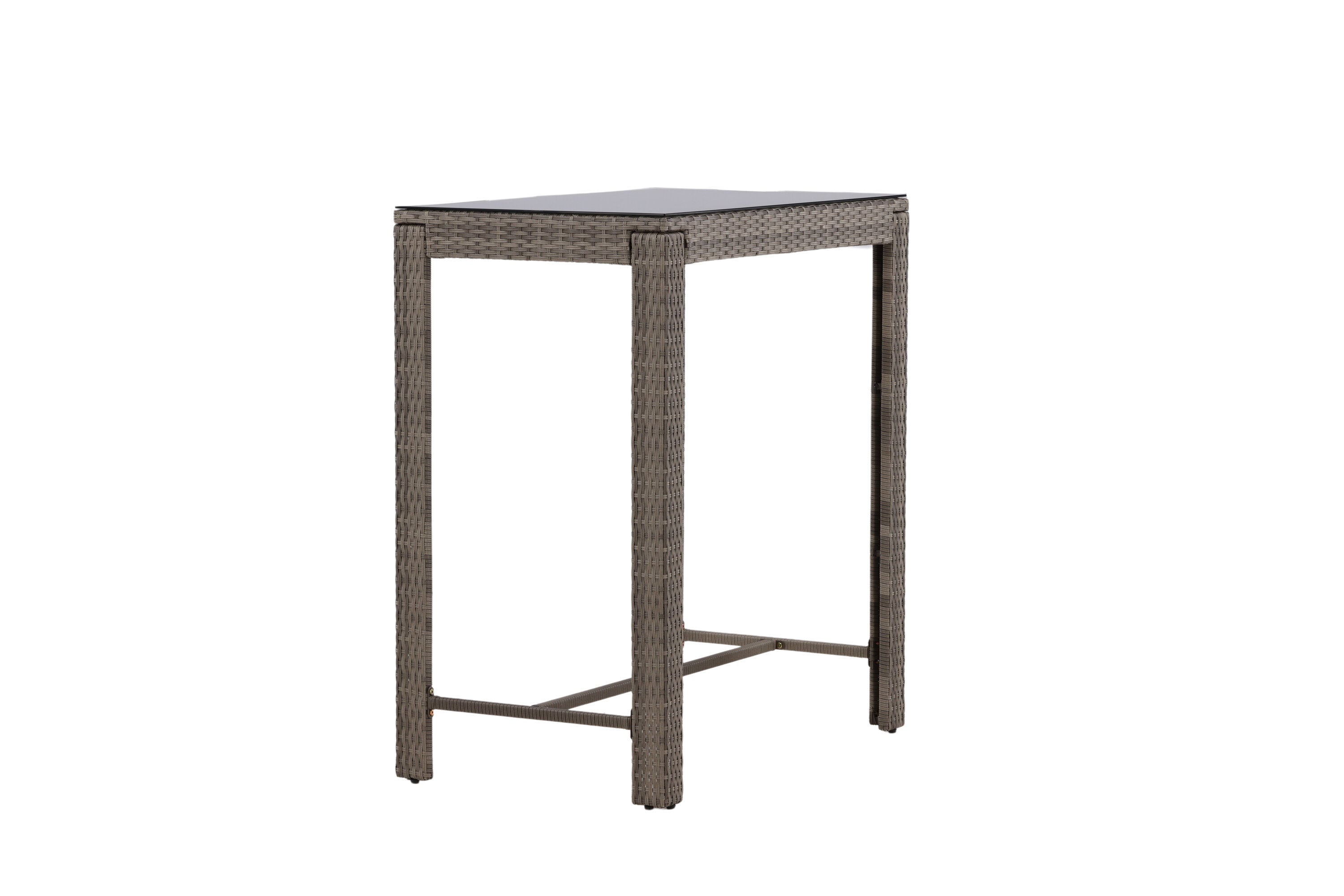 Tuinbare Bartisch Bärbel - Hoge tafel van rotan met glazen blad