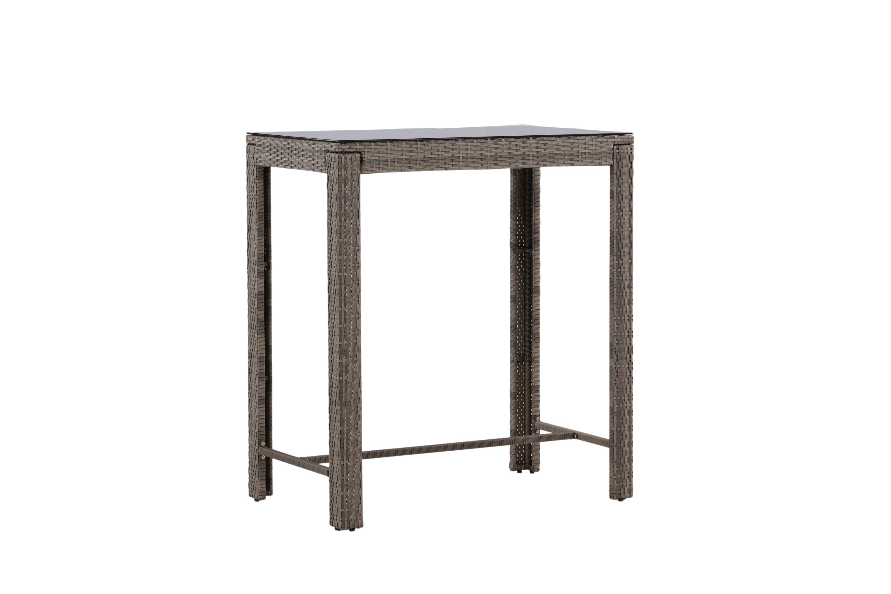 Tuinbare Bartisch Bärbel - Hoge tafel van rotan met glazen blad
