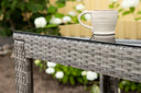 Tuinbare Bartisch Bärbel - Hoge tafel van rotan met glazen blad