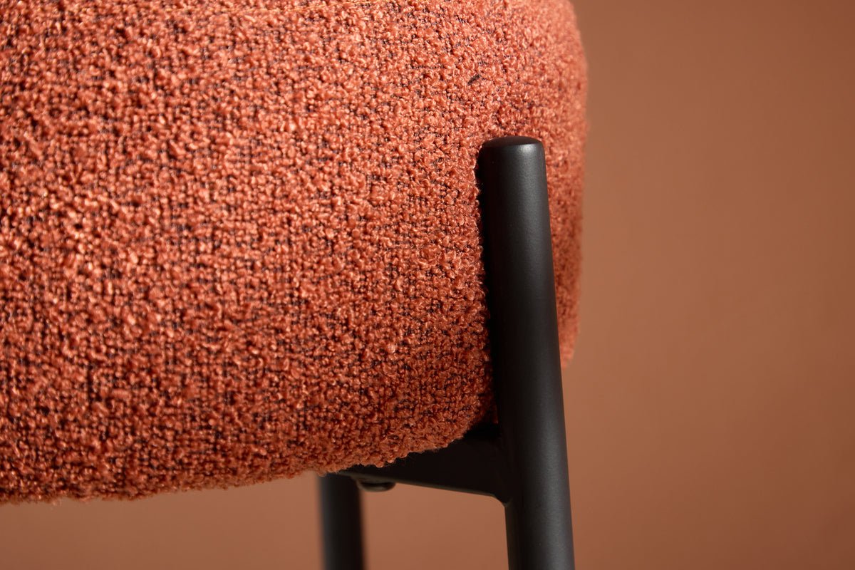 Barkruk Fire - Met roestkleurige of witte zitting van Bouclé