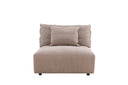 Designer Lounge Fauteuil Lanzia – Bruin met linnenlook