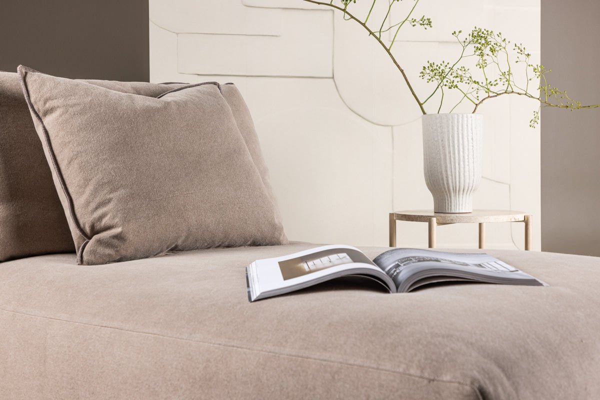 Designer Lounge Fauteuil Lanzia – Bruin met linnenlook