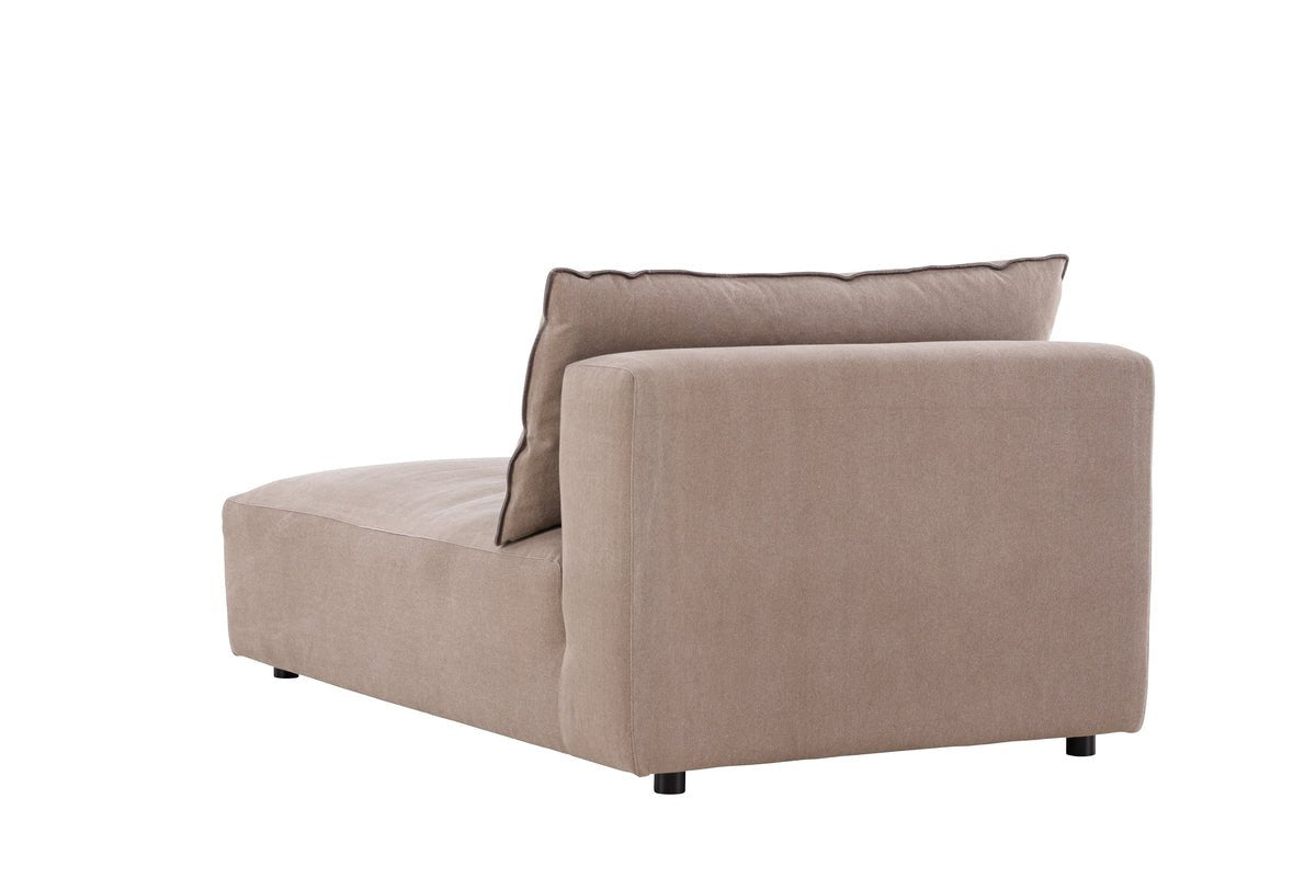 Designer Lounge Fauteuil Lanzia – Bruin met linnenlook