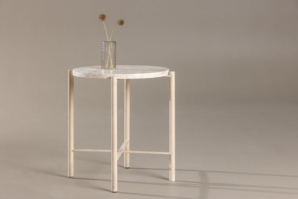 Salontafel/Bijzettafel Sandelo - met tafelblad van steen