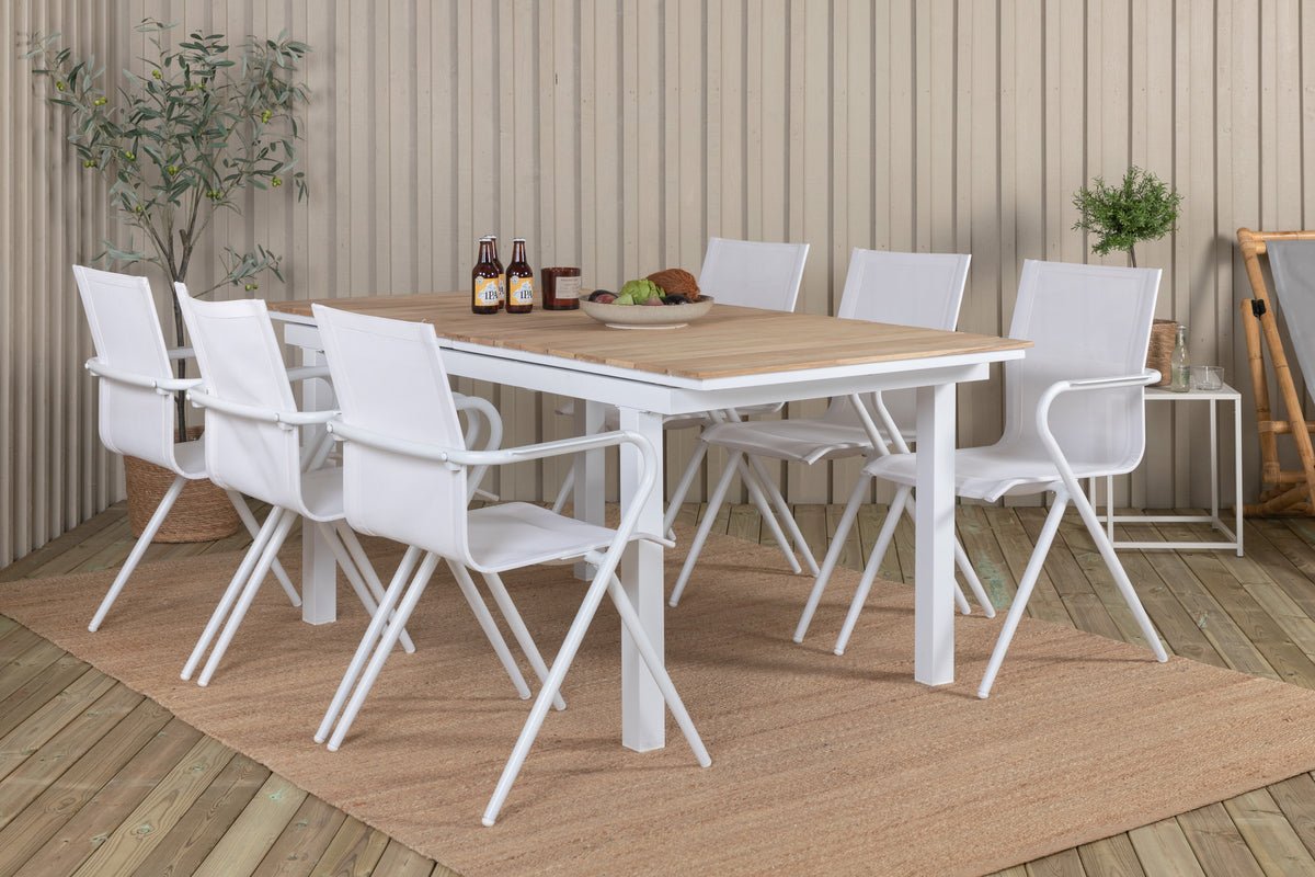 Gartentisch Caimana - een uitschuifbare eettafel met een elegante teak houten blad