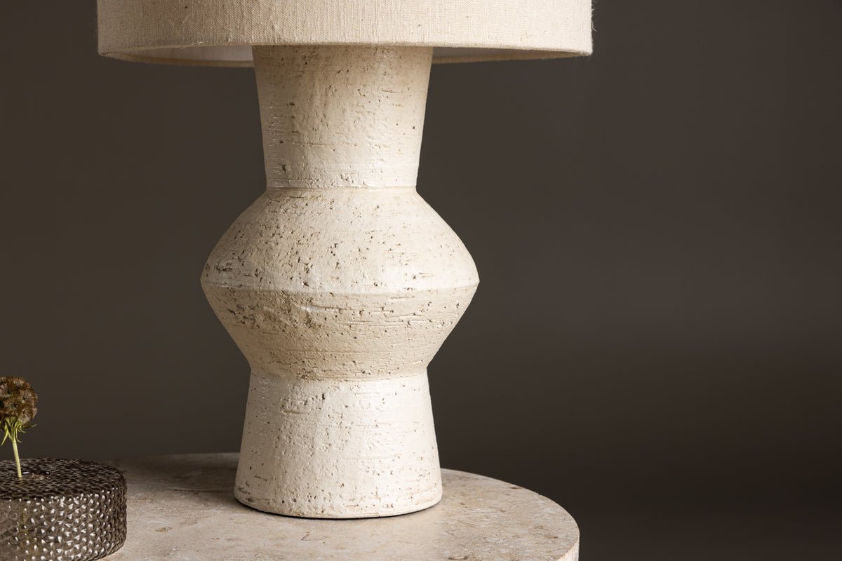 Tafellamp „Ivorya“ – Elegante uitstraling met terracotta & jute