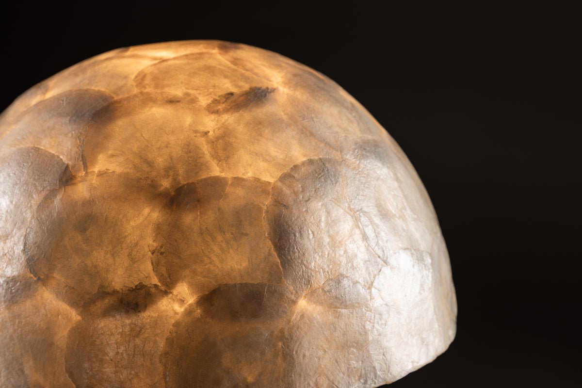 Tafellamp „Aurora“ – Elegant ontwerp van Capiz met zacht lichtschein