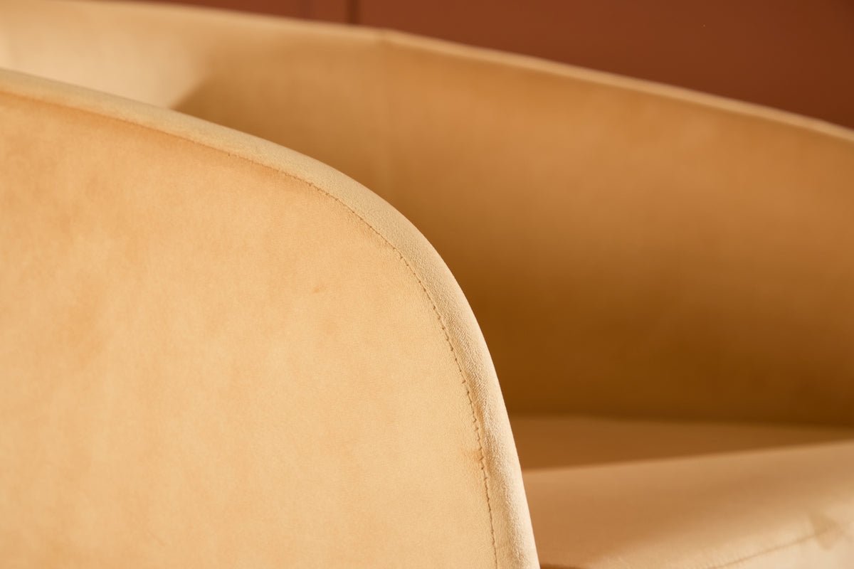 Fauteuil Sunny - met gele fluwelen bekleding